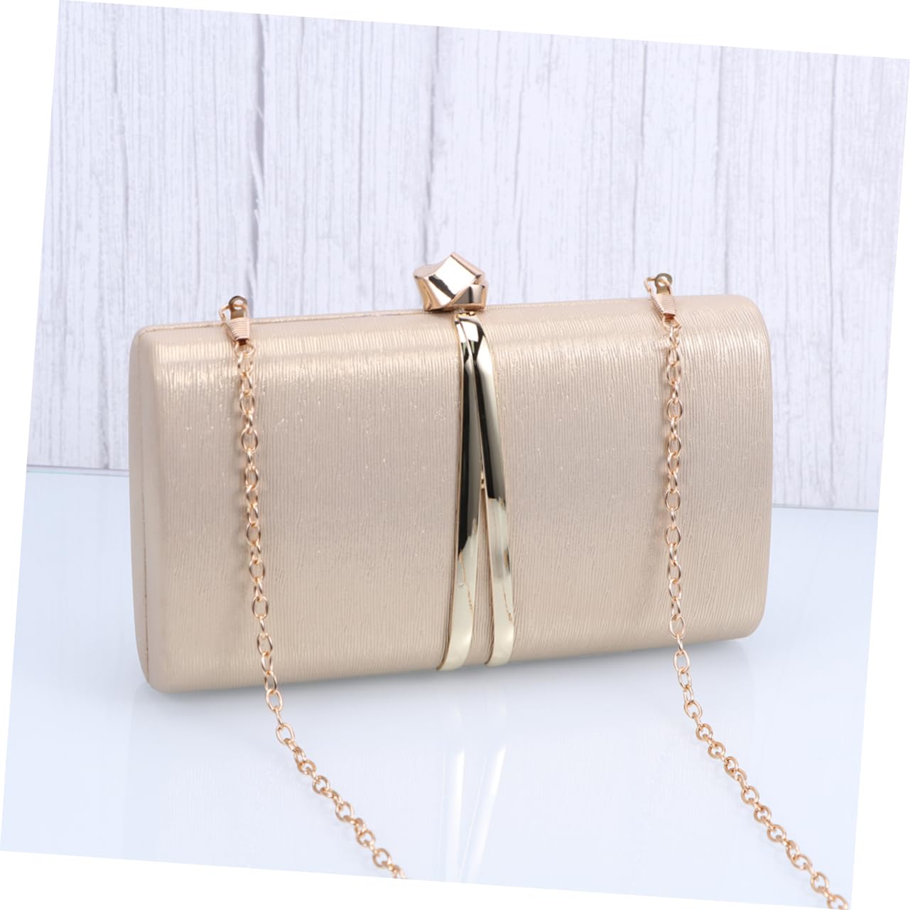 Ipetboom Bolso De Mano Dorado Fiesta Bolso Clutch Mujer Diseño De Cuero Pu Capacidad Media Para Bodas