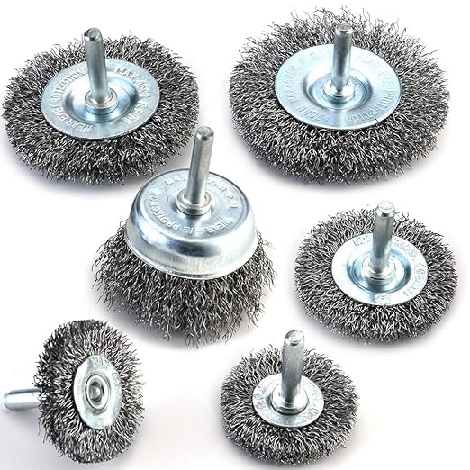 NITYA Wire Brush Wheel Cup Brush Set 6 Piece, Wire Brush for Drill 1/4 Inch Arbor 0.012 Inch Coarse Carbon Steel Crimped Wire Wheel for Cleaning Rust, Stripping and Abrasive, for Drill Attachment (B0CZ47FXSX) Amazon Price History, Amazon Price Tracker