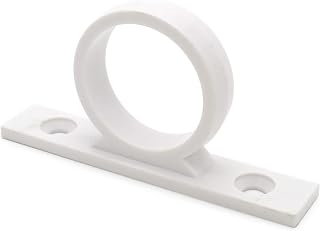 Dura Faucet DF-SA155-WT RV Shower Hose Guide Ring - Mounting Screws Included (White)