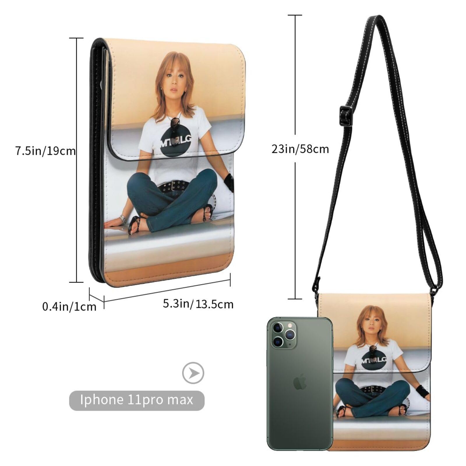 Amazon.co.jp: 写真 浜崎あゆみ (12) スマホバッグ レザーバッグ