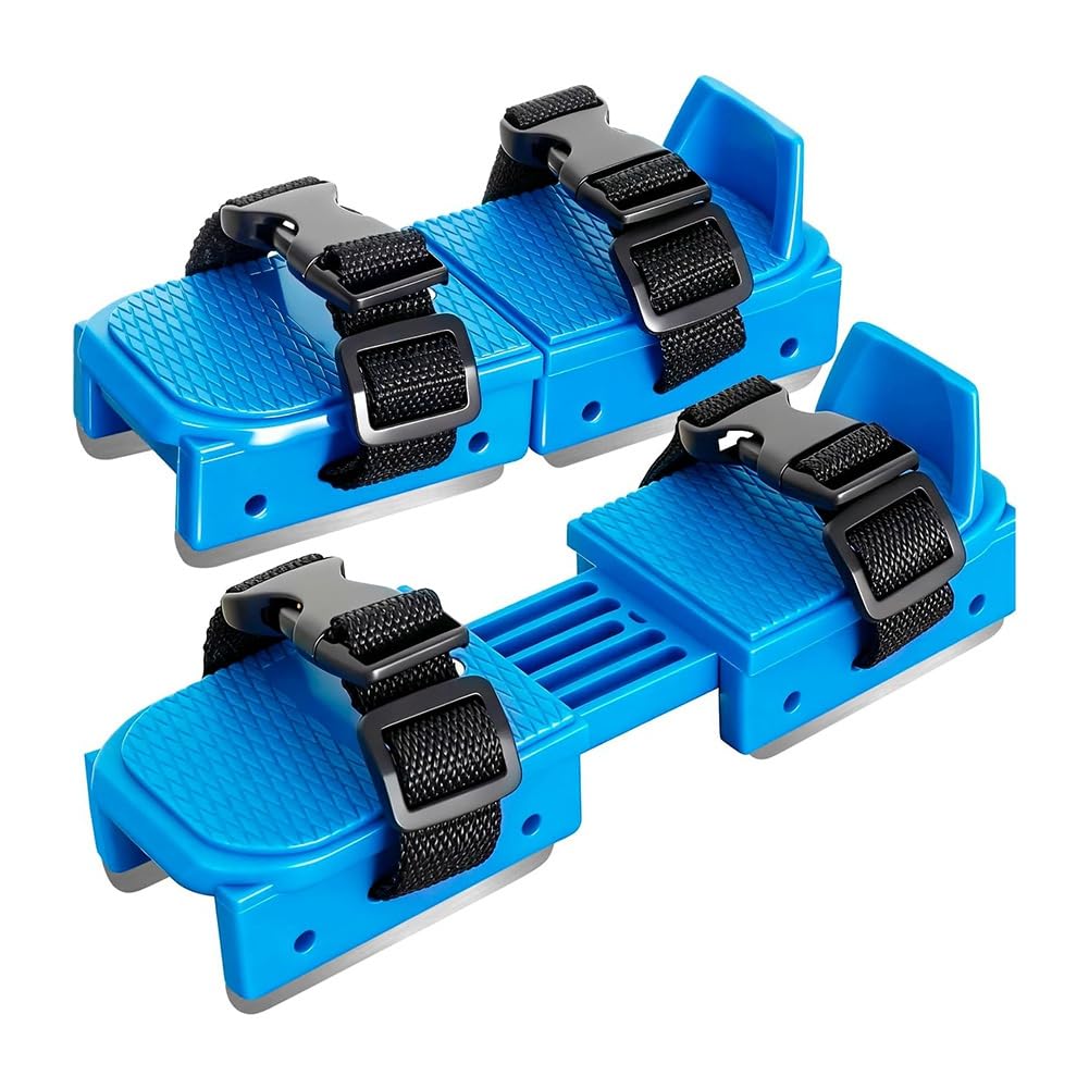 Patins de Hockey sur Glace Ajustables avec Système de Fixation à Sangle pour Tout-Petits et Jeunes Enfants, Patins à Glace avec Double Lame pour Débutants.