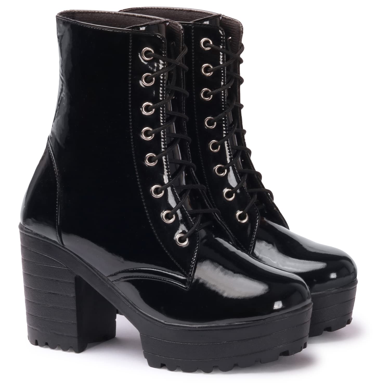 STRASSE PARIS Stylish preppy style boots for women, Lace-up Fashion boots with thick high-heeled boots and solid color design (B0BRGCQSFD) Amazon Price History, Amazon Price Tracker
