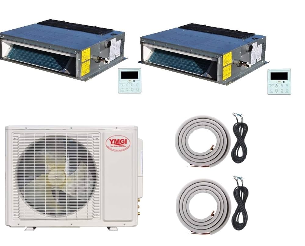 YMGI Ductless Mini Split Air Conditioner Heat Pump Two Zone