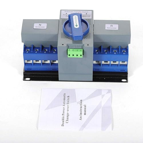 Miniatura 7 de Interruptor de transferencia automática de doble potencia de 110 V Interruptor de cambio de generador de energía dual 50HZ60HZ (4P 63A azul)