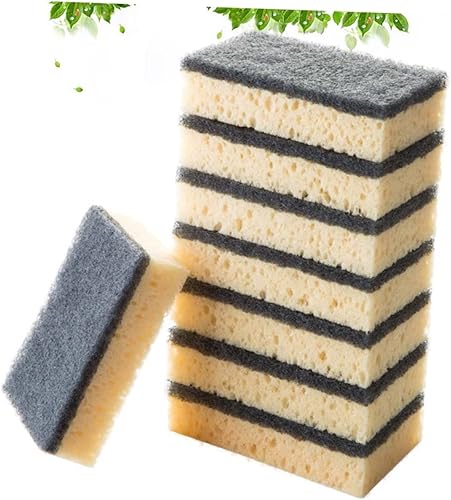 DOITOOL 8 esponjas a granel limpiador de platos Nubuck limpiador esponja de cocina esponja de limpieza de platos esponja de lavado de platos forma disponible en Yaxa Peru