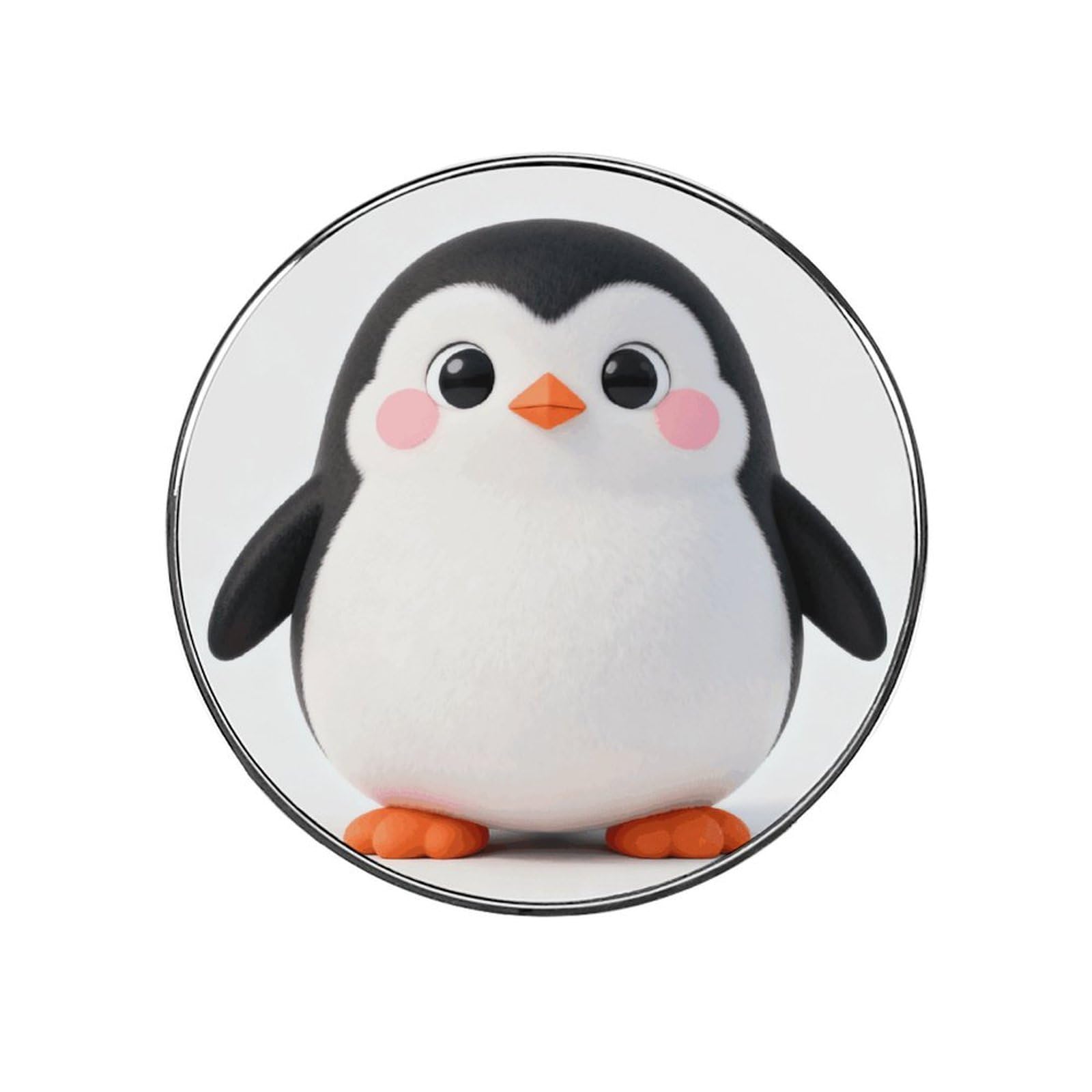 Cute Penguin Customizable Refrigerator Magnets, Strong Magnetic Fridge Stickers, Funny Round Decorative Fridge Magnets for Home Kitchen, Whiteboard, Locker, and Office