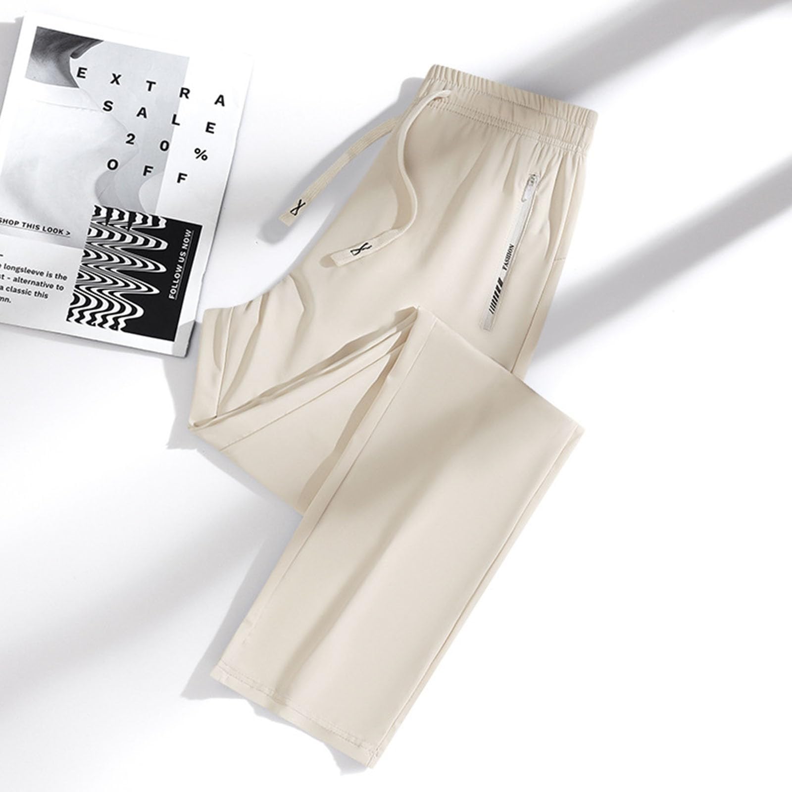 Womens Plus Size Quick Dry Pants Casual Yoga Hiking Golf Travel Trouser Comfy Breathable Stretch Active Trackpants(B- Khaki,Small)