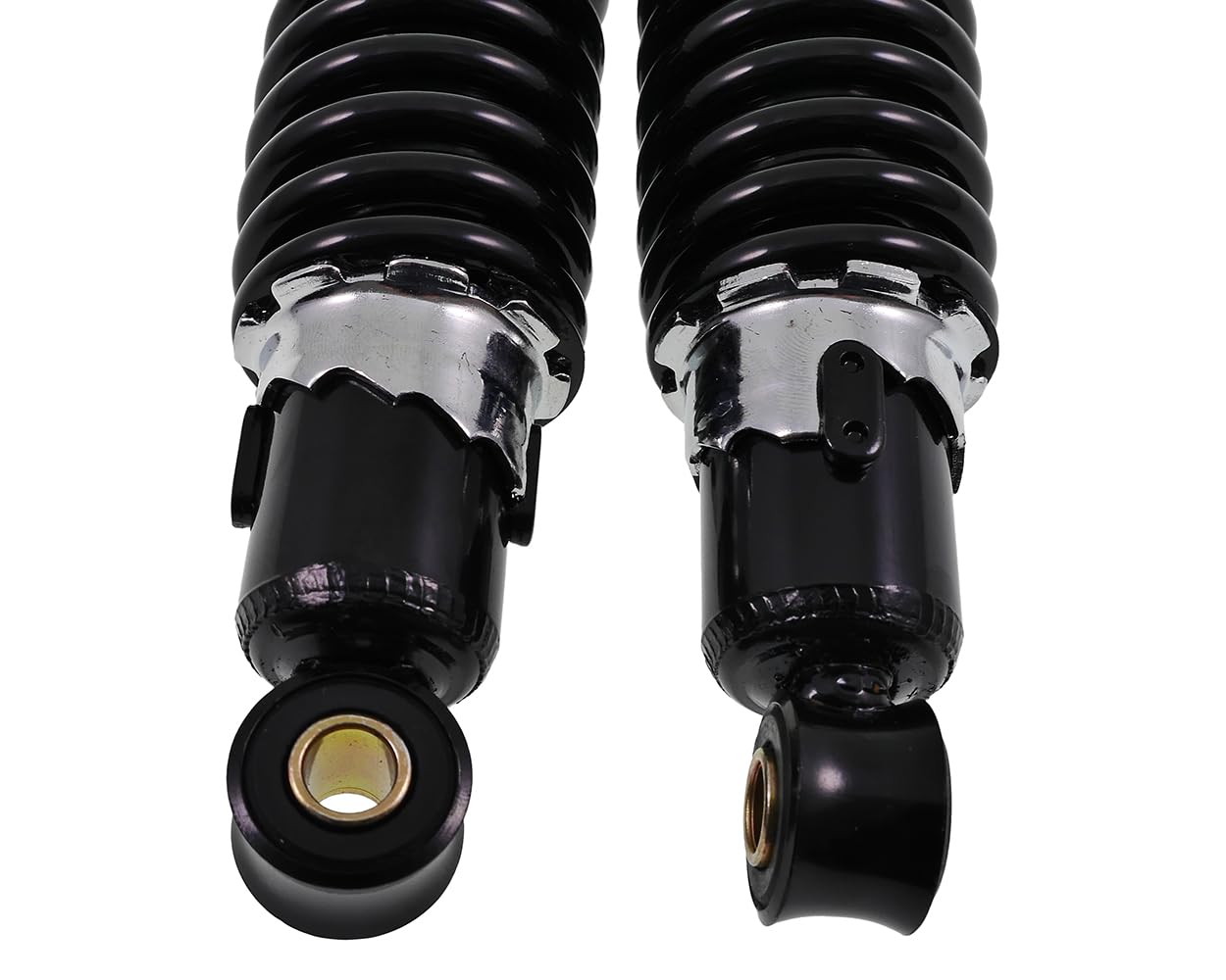 Jeu de 2 amortisseurs 280 mm noirs, œil 8/10 mm, compatible avec mobylette