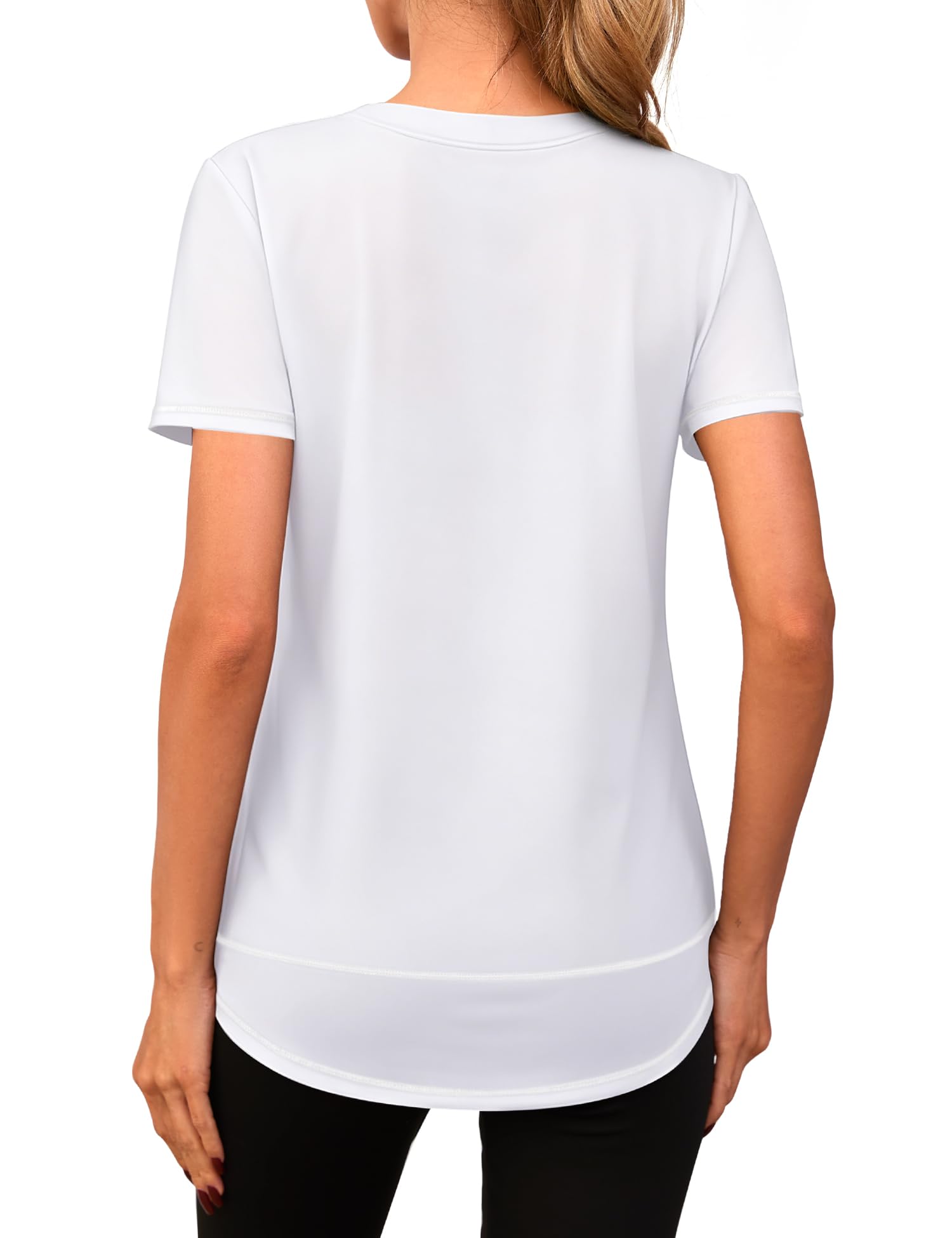 Women's Short-Sleeved Gym T-Shirt for Yoga Running Fitness - 2