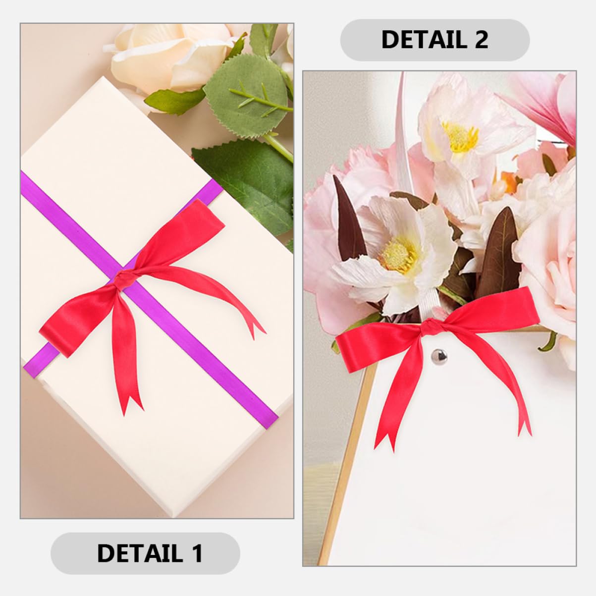 12rollen Farbige Geschenkbänder aus Polyester für Bastelarbeiten Geschenksbänder zum Verpacken von Blumen und Geschenken Dekorative Verpackungsbänder für Familie Zufällige Farbe