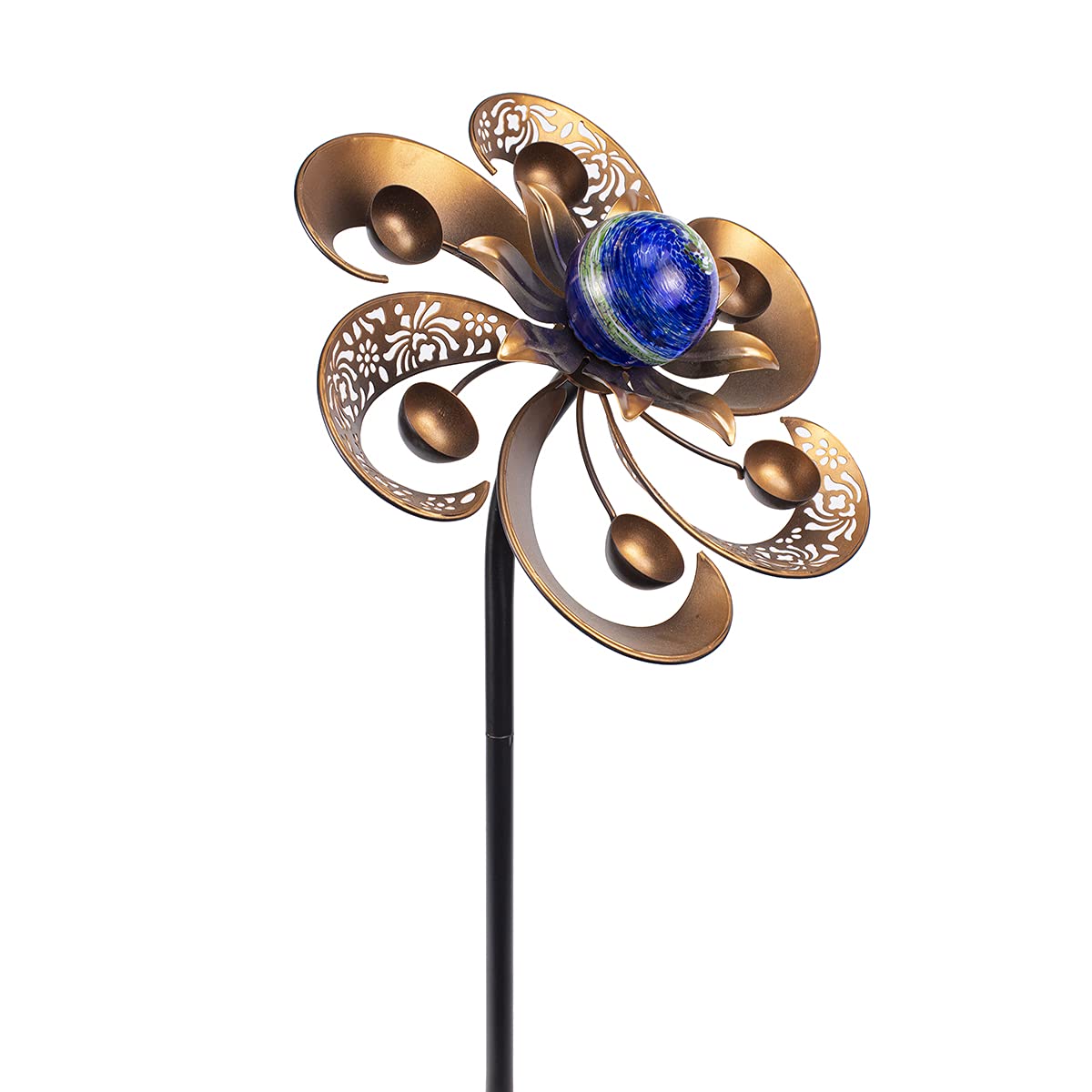 Echo Valley 2155C Pinwheels, WindWheels and Spinners, Rotating, Copper, Multi-Section Stake