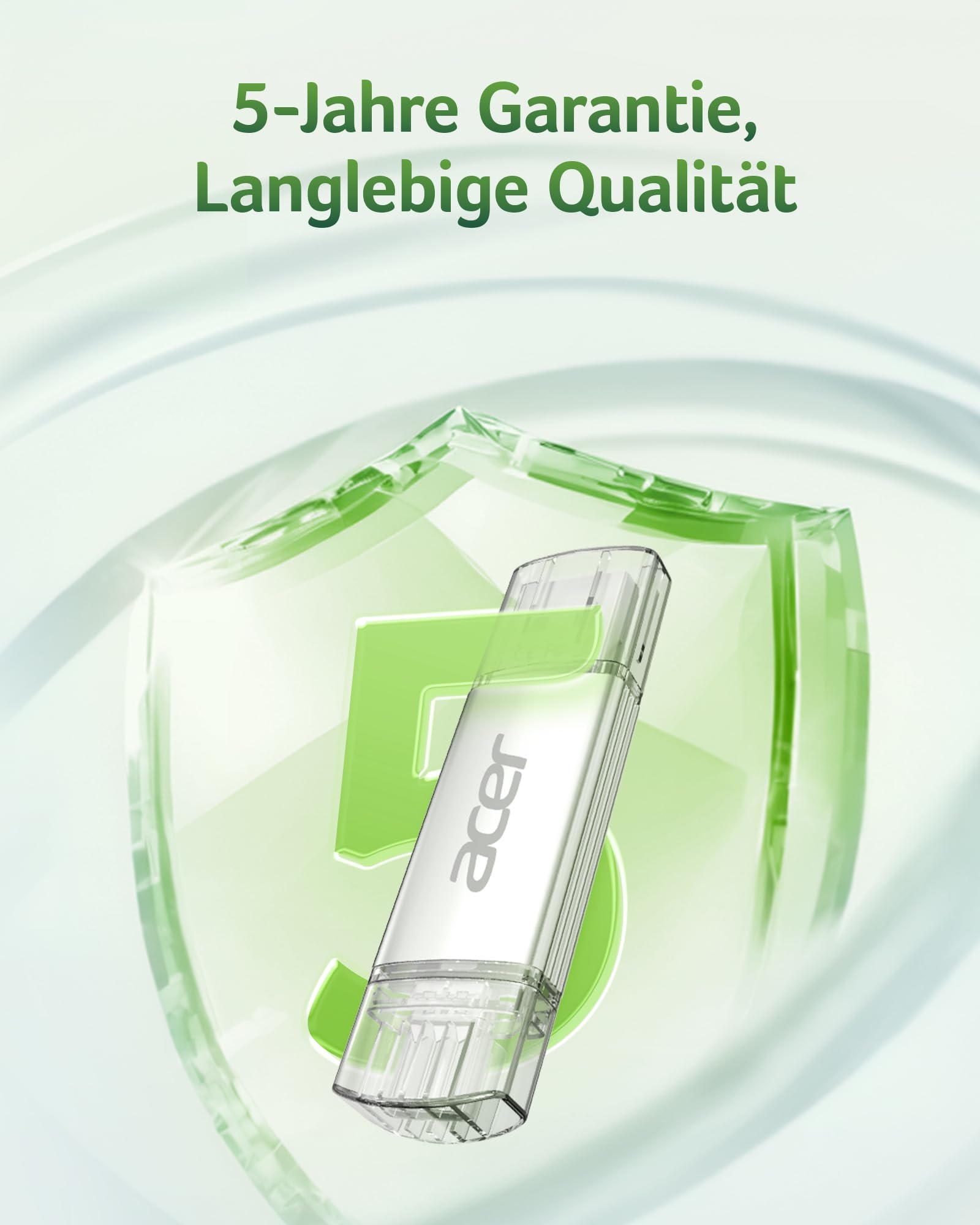 Acer UT300 256GB USB 3.2 Gen1 Flash Drive Dual-Anschluss Typ-A & Typ-C 150 MB/s
