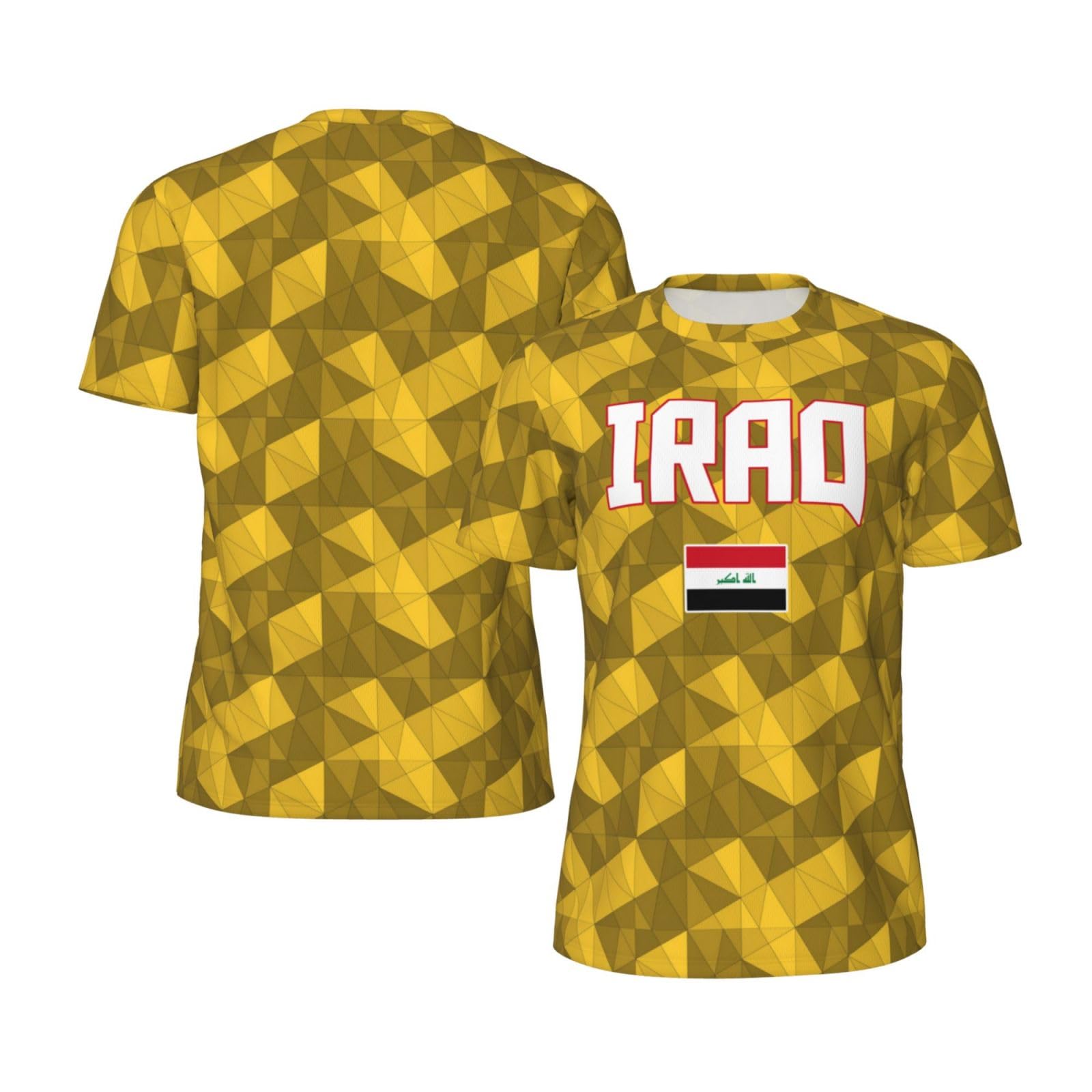 DABOYOZHZH Iraq Flag Cool Iraqans (68) Sports Jersey Mesh T-Shirt 3D Print for Running Cycling Soccer Tennis Fitness Climbing Shirts