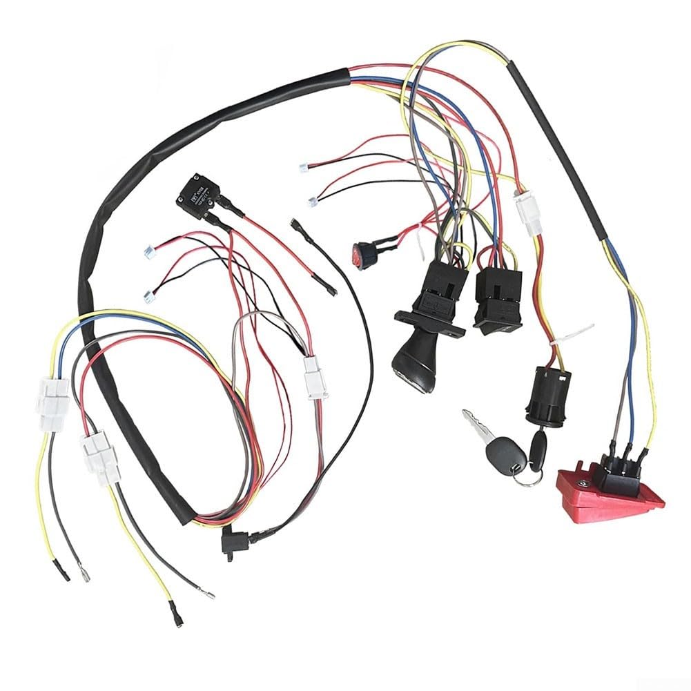 DIY Electrical System Wiring Harness Kit for Kids Ride On Car, 6V 12V 24V for battery Upgrade with Foot Pedal and Switch Replacement