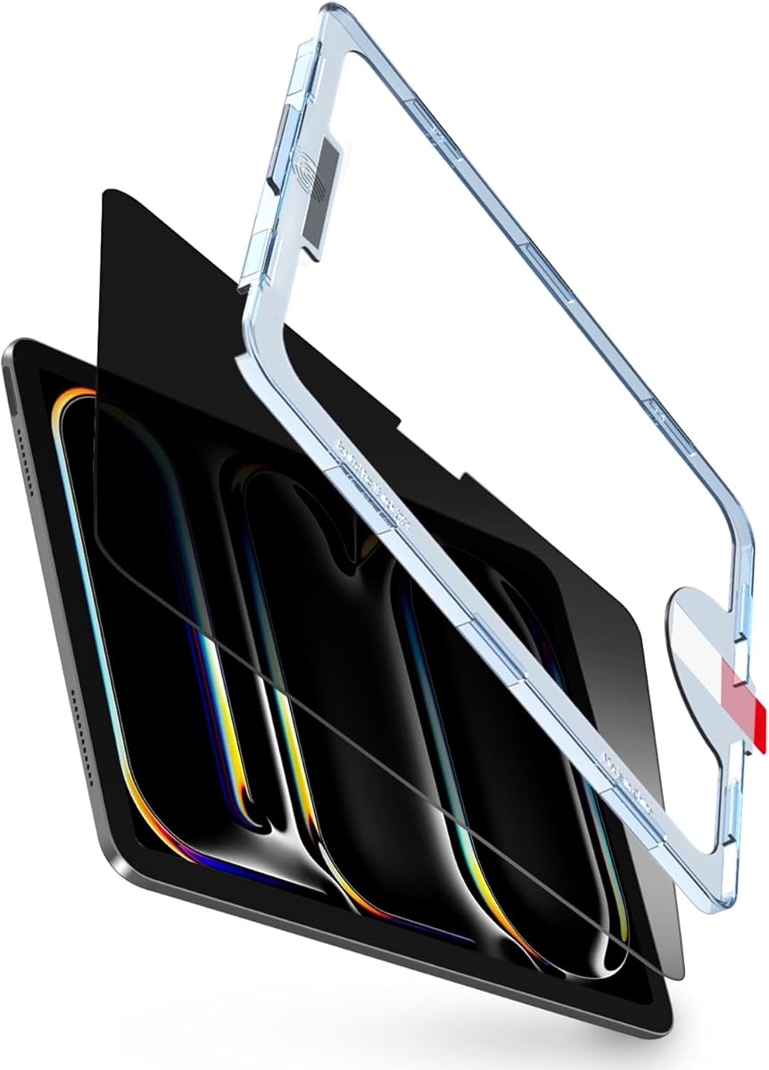 bersem Privacy Screen Protector Compatible with iPad Pro 13 Inch M5 2025 / M4 2024, Anti-Spy Tempered Glass Film, EZ kit