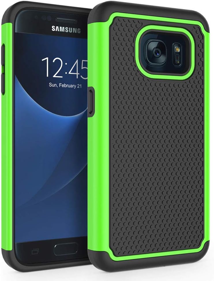 Galaxy S7 Case, [Shockproof] Defender Protective Phone Case Cover for Samsung Galaxy S7 (5.1", 2016) [Green]