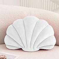 Vista 12 de Seashell - Almohada decorativa con forma de concha marina, almohada de lanzar con forma de concha, almohada de playa con inserto 3D, almohada