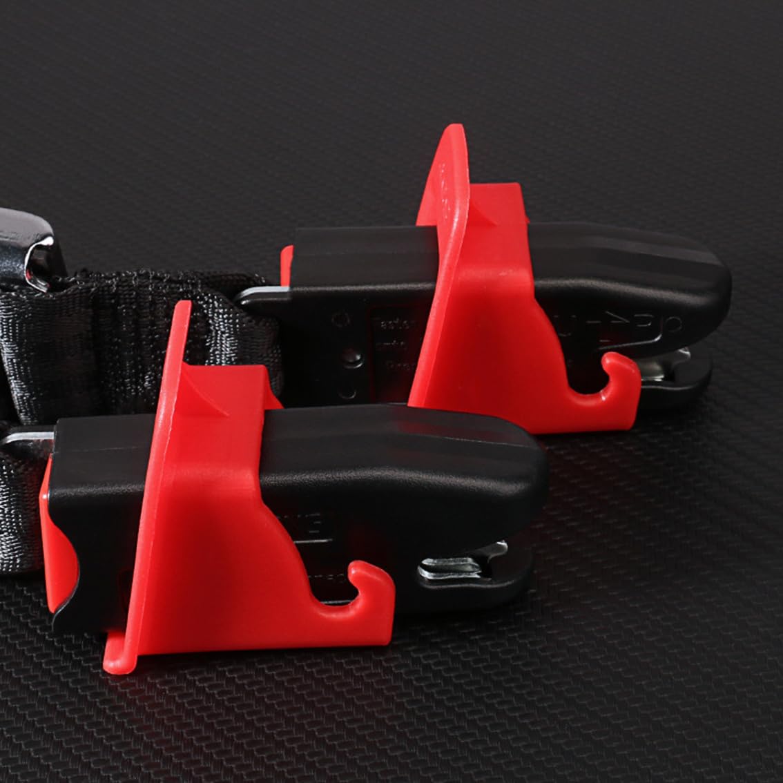 Amacoam Anclajes isofix, 4 Piezas ISOFIX Universal para Coche Adaptador isofix Sistemas de Fijación Unviersal para Asientos de Coche (Rojo)