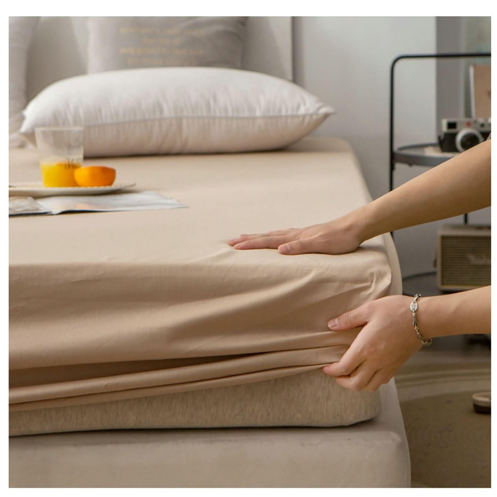 Drap de lit 120 x 200 cm en coton pour simplifier le rangement du lit