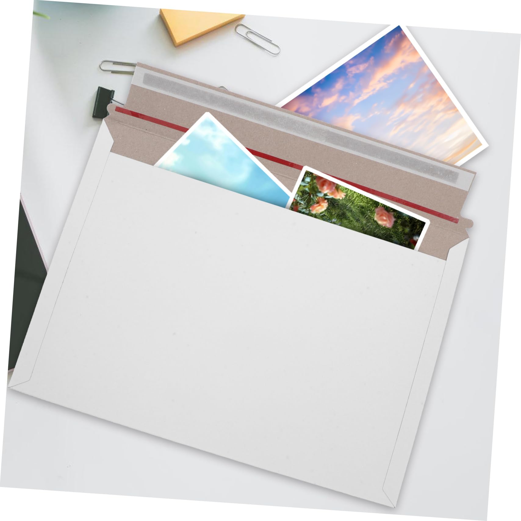 Artibetter Buste per Spedizioni Bianche in Carta, 40 Pezzi, Chiusura Autoadesiva, Riutilizzabili, per Documenti e Foto, Uso Ufficio e Archiviazione