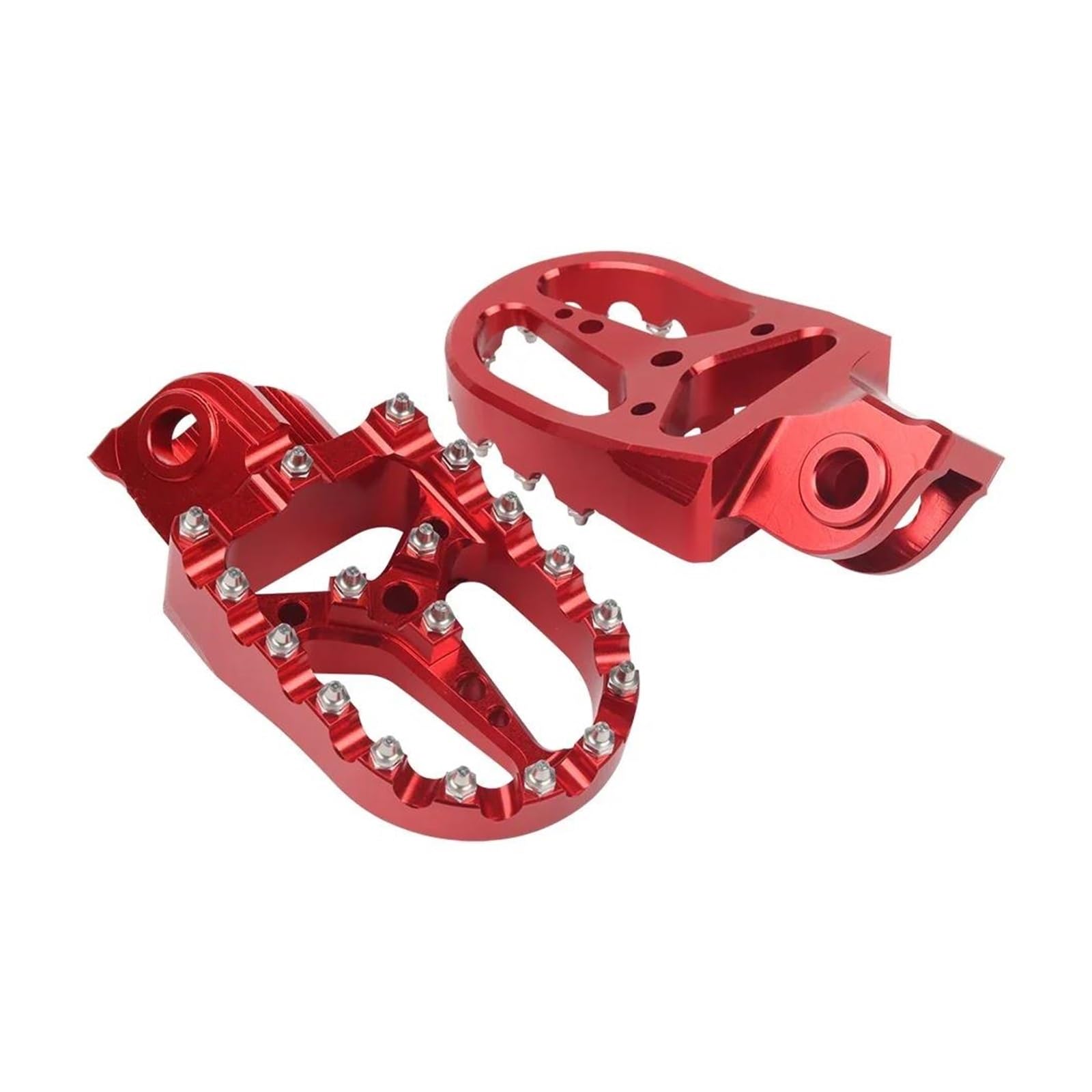 poggiapiedi Per Fantic XMF XEF 125 Poggiapiedi Moto Pedane Pedali(Rojo)