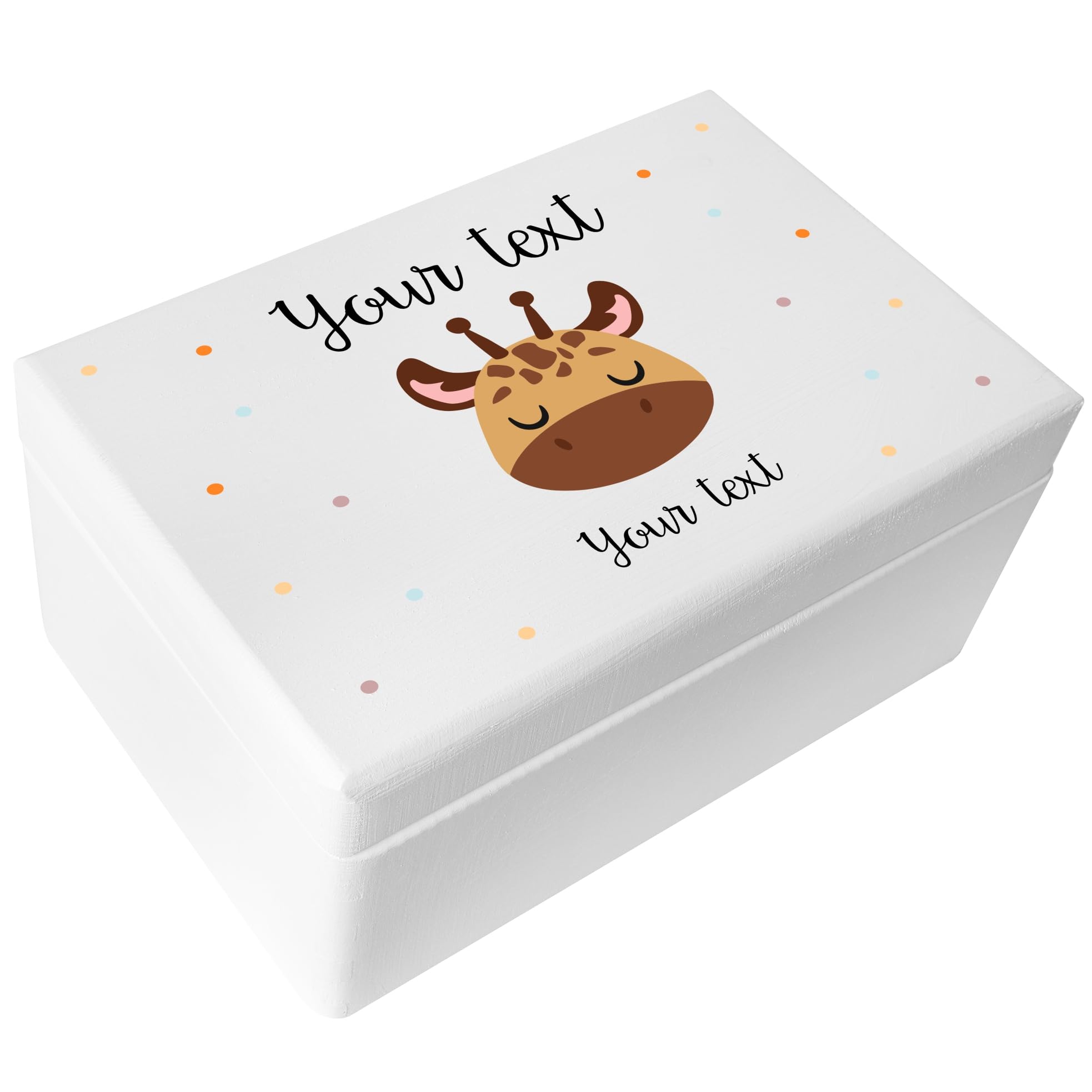 Creative Deco Personalised White Baby Memory Box | Custom Keepsake Boxes