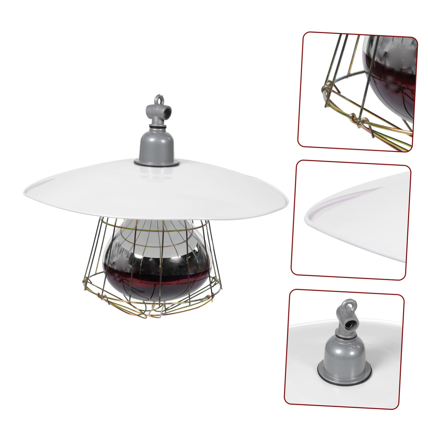 Hemobllo Lampada Riscaldante per Animali e Rettili con Schermo Metallico Resistente alle Alte Temperature Riscaldatore Sicuro per Gabbie di Livestock e Rettili Facile da Colore Casuale