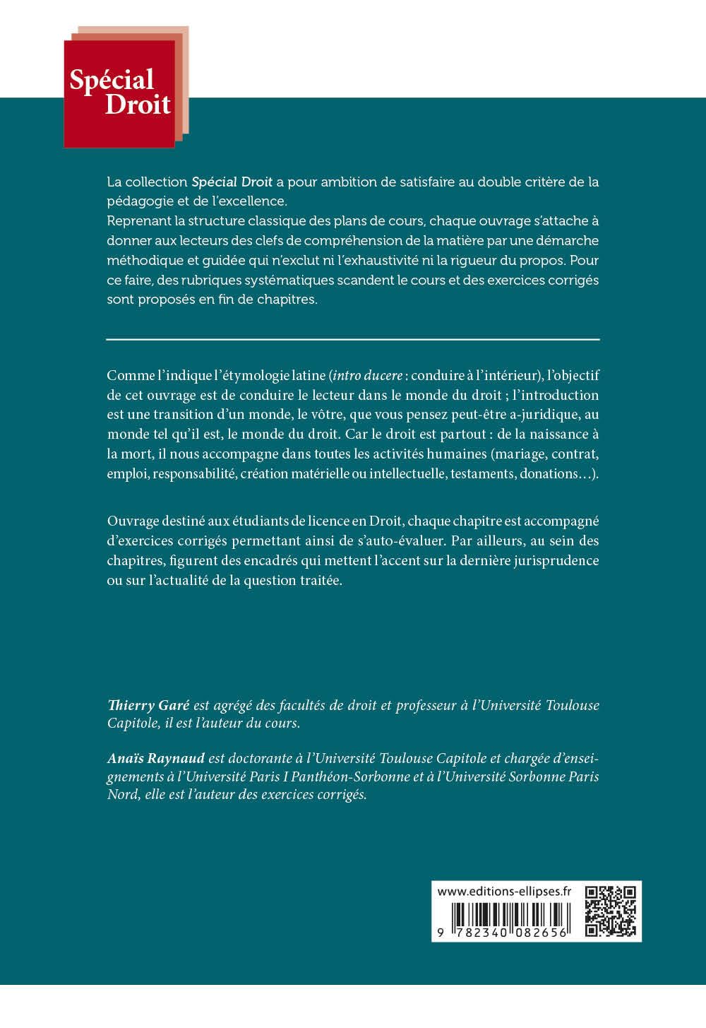 Introduction à l'étude du droit