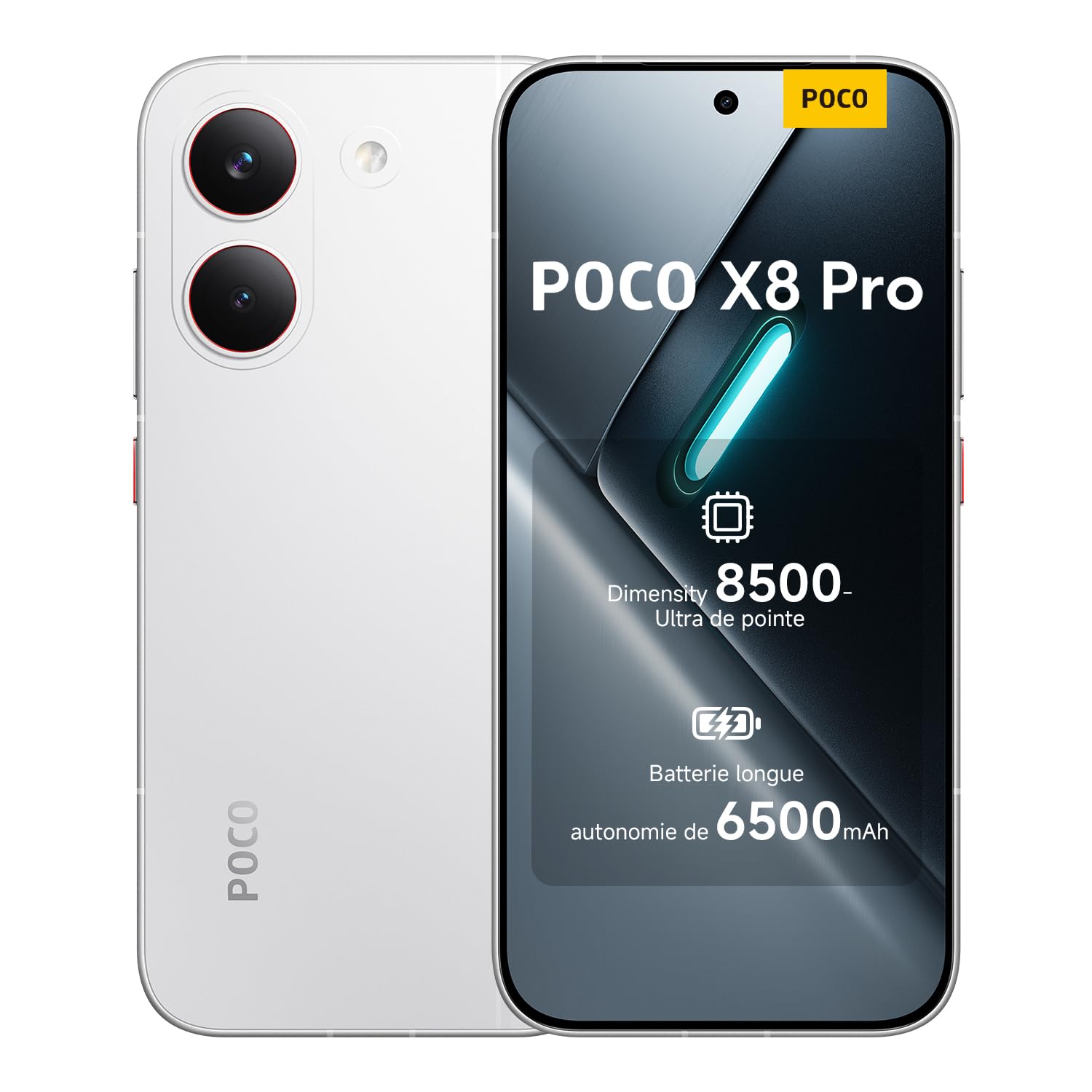 XIAOMI POCO X8 Pro - Smartphone 8 Go RAM, 256 Go, Écran AMOLED, 50 MP, Blanc