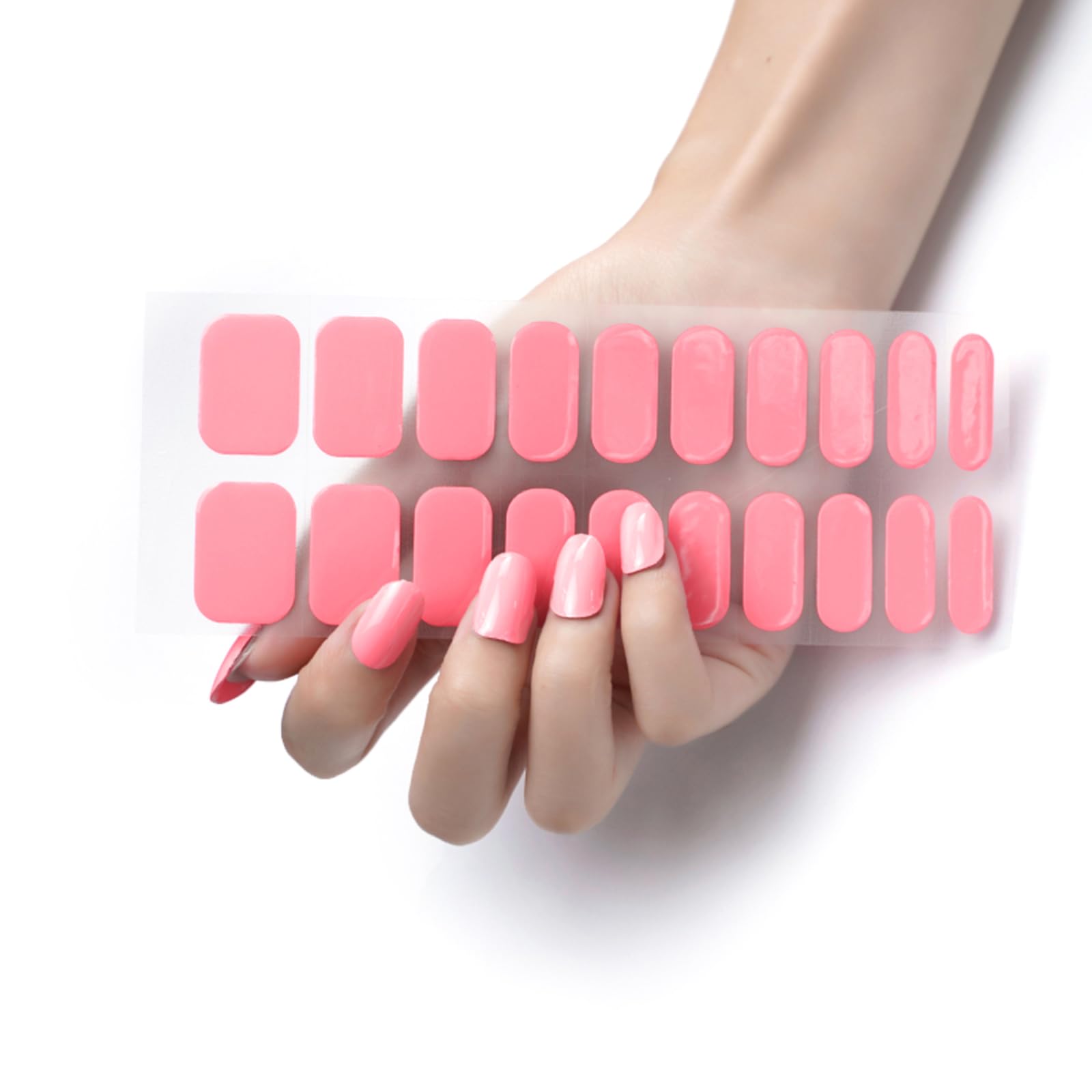 20Pcs Nail Wraps Women Nail Polish Strips Adhesive Polish Sticker Gel Strips Fingernail Manicure Stickers Gel No Uv Light Needed Stickers Adhesive Wraps Kit Decals