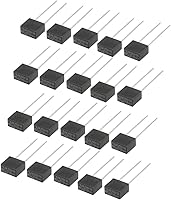 Vista 1 de uxcell 20pcs DIP montado en miniatura cuadrado lento golpe micro fusible T2.5A 2.5A 250V negro