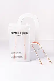 Raspador Limpador de Língua De Cobre 100% Puro Higienizador Palaziun