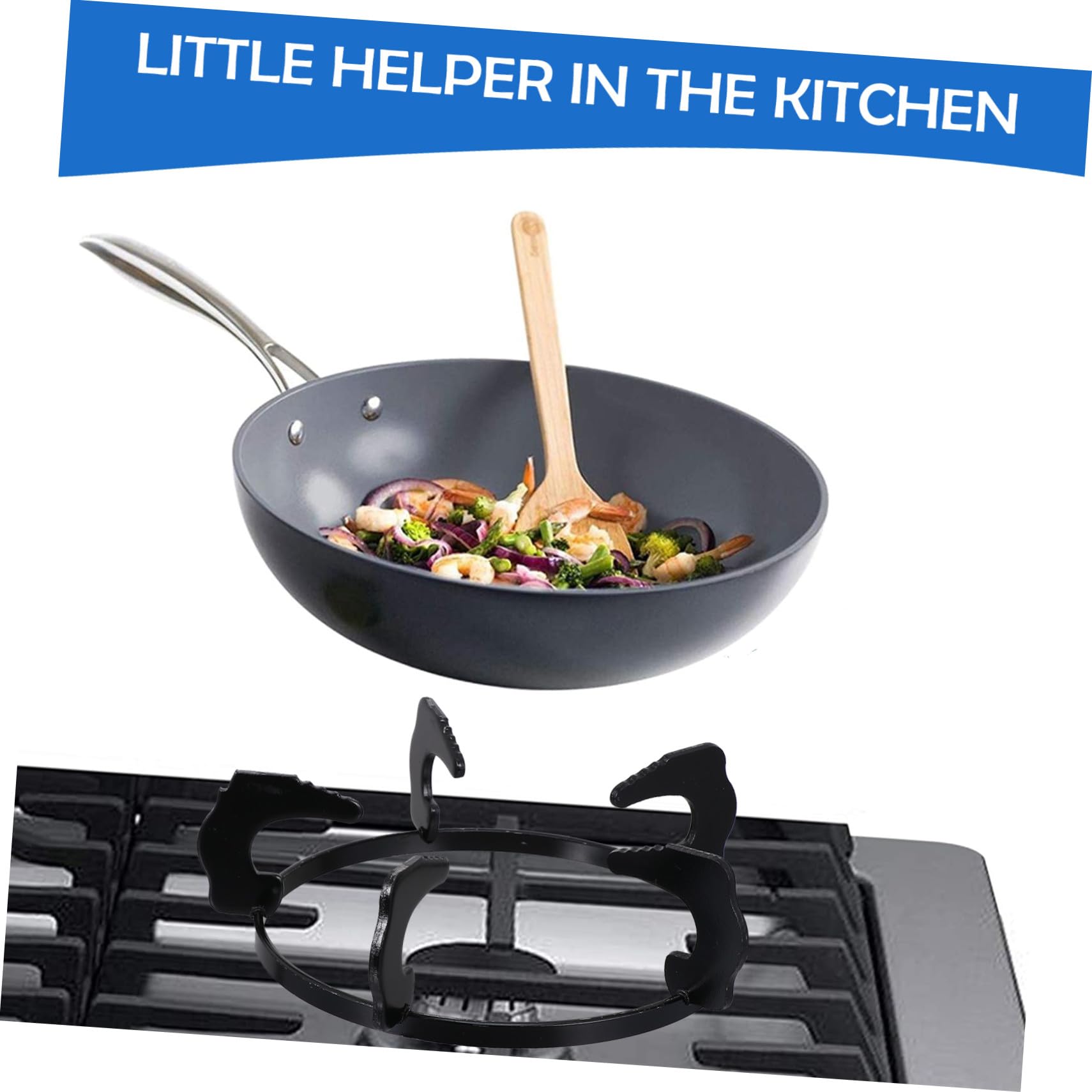 Gasherdgestelle 2 Stück 20, 2cm aus Gusseisen Schwarz