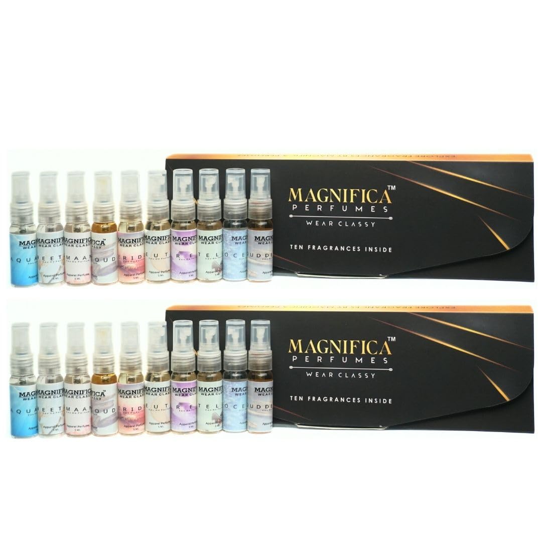 MAGNIFICA PERFUMES " MAGNIFICA 20" | Premium Unisex Eau De Parfum For Men & Women | Long Lasting | Suitable for Every Occasion | 2 PACK OF 10 BOTTLES EACH