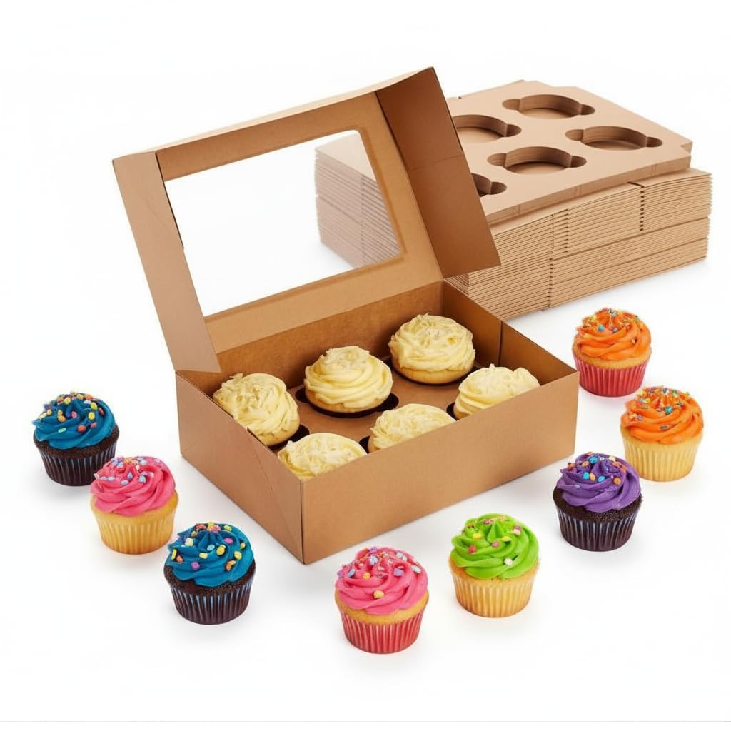 Cupcake Boxes - Pack of 25 Window Boxes -11
