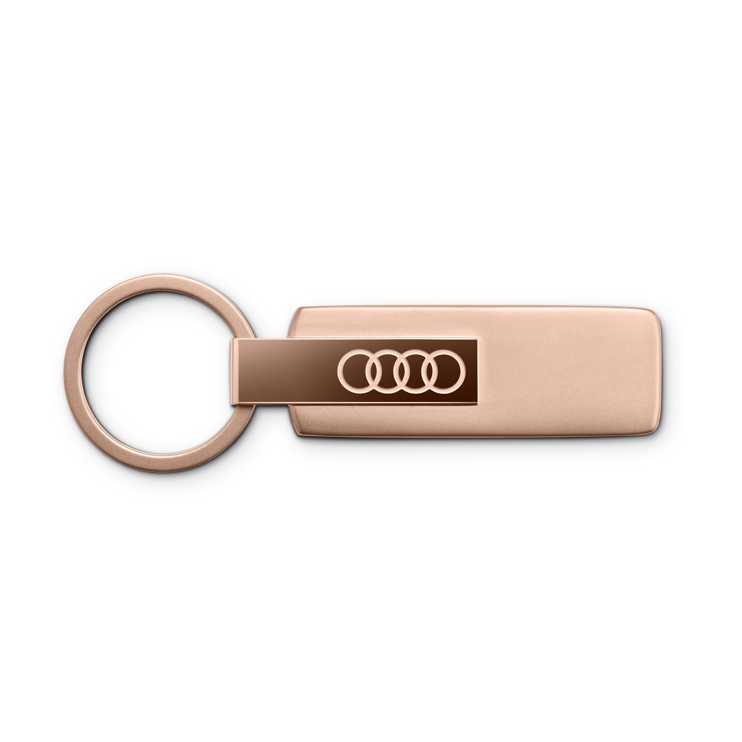 Audi 3182501830 - Llavero de acero inoxidable, con emblema de anillos de Audi, color rosa