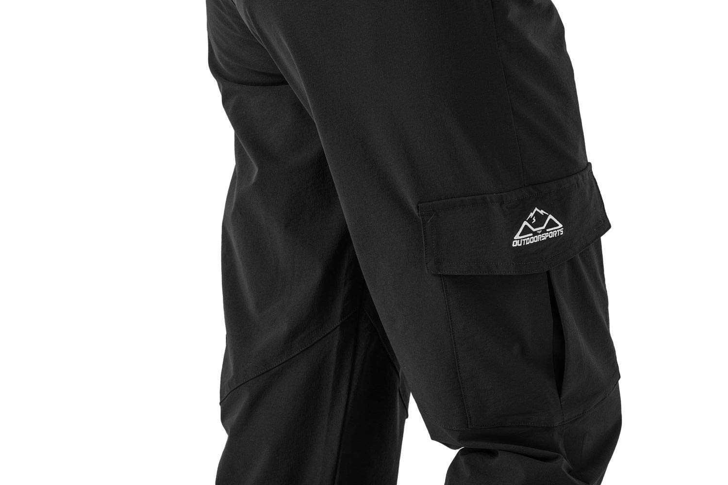 YSENTO Pantalones de senderismo para mujer, impermeables, de secado rápido, transpirables, para camping, trekking, pantalones funcionales, Negro , XXXL