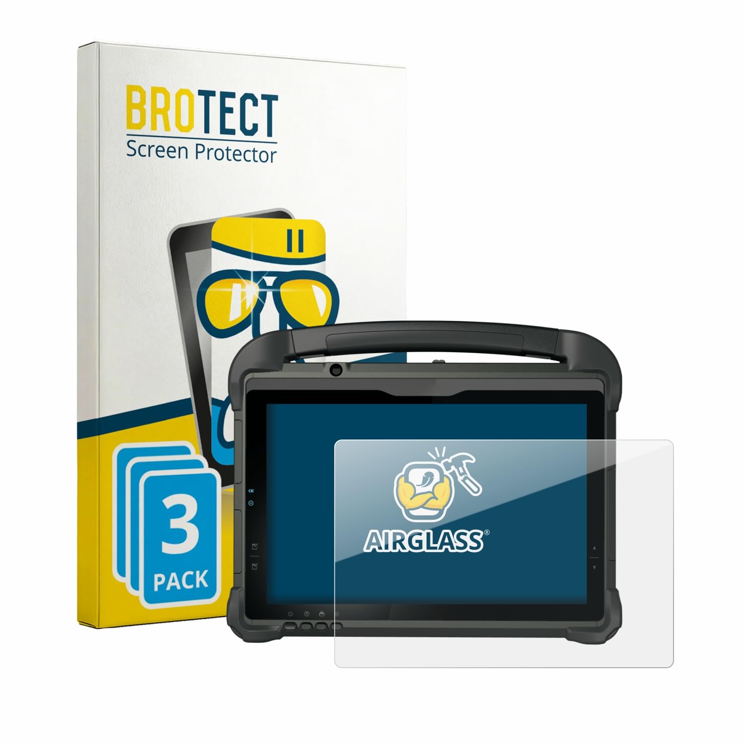 BROTECT Protector Pantalla Cristal para DT Research DT301YR Protector Vidrio (3 Unidades) - [Dureza 9H, Anti-Arañazos]