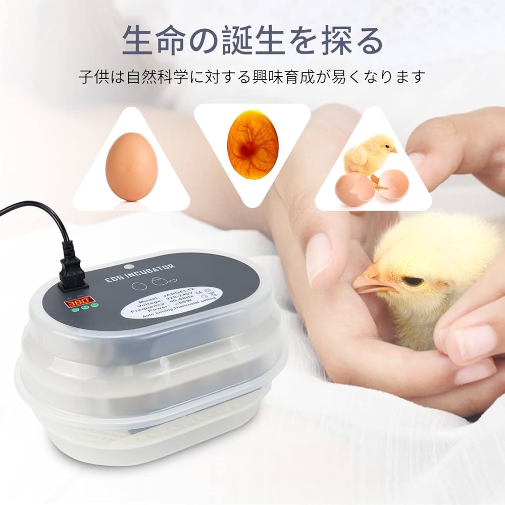 自動孵卵器 孵化器 インキュベーター 小型孵卵器 鳥類専用ふ卵器 自動転卵 自動 Amazon | HARCOTY 自動孵卵器 孵化器 インキュベーター 小型孵卵