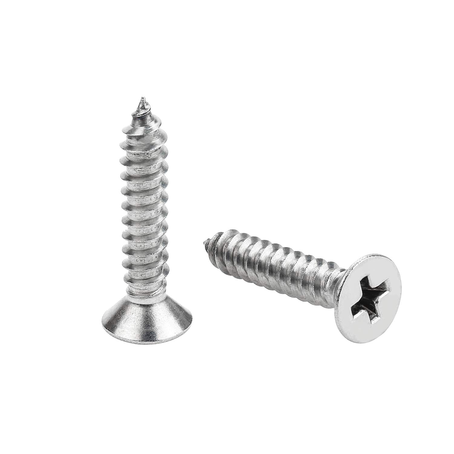Prime-Line #14 X 1 in. Grade 18-8 Stainless Steel Self-Tapping Pan Head Phillips Drive Sheet Metal Screws (25-Pack