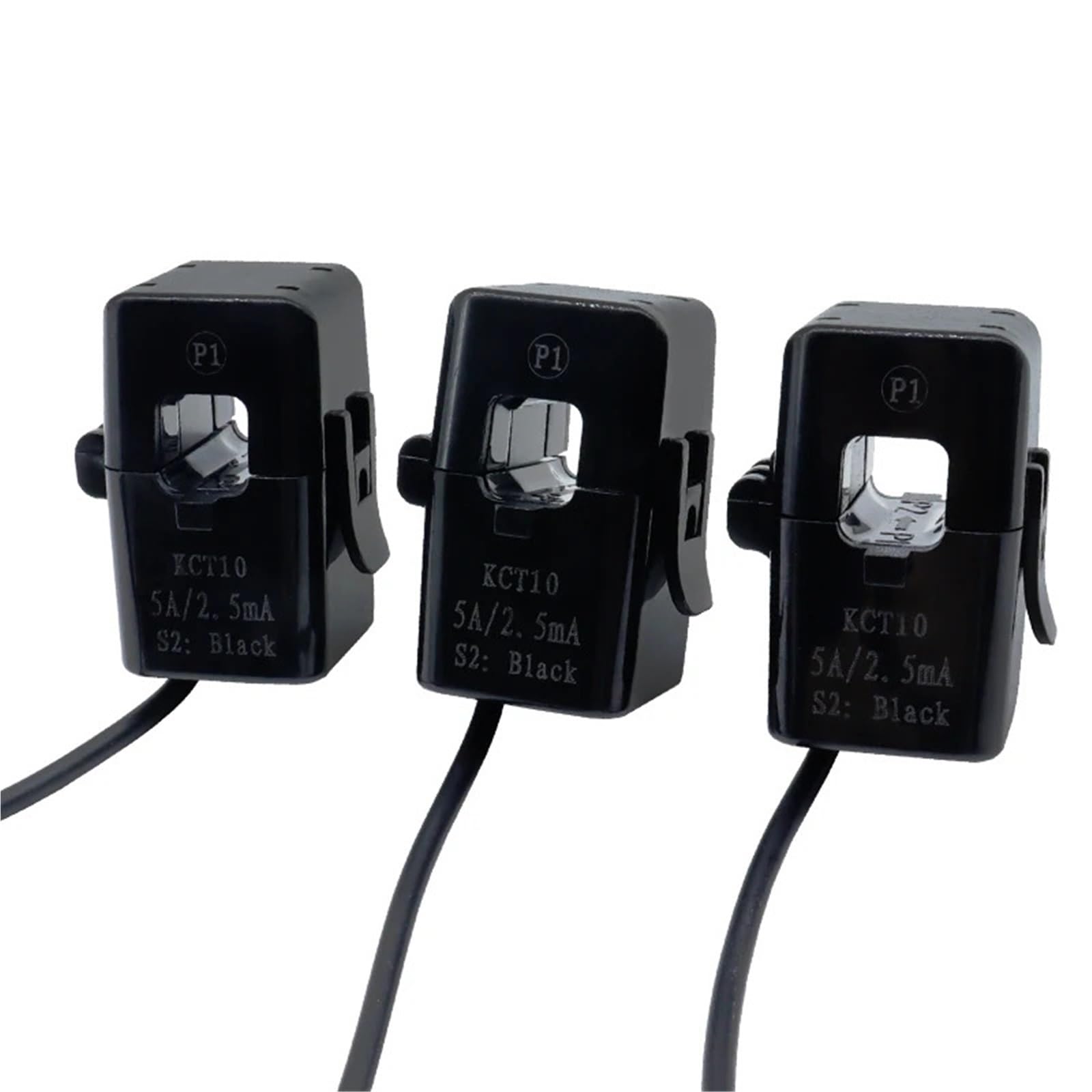 Trasformatore di corrente a nucleo diviso, sensore, apertura uscita MA 10 mm, 5 A, A, 20 A, 30 A, 40 A, 50 A, 3 pezzi(3 pezzi 10 A 10 mA)