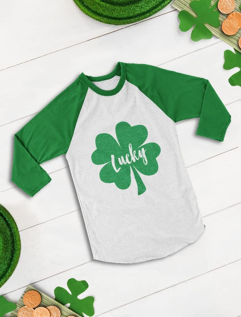 Tstars St Patrick's Day Toddler Raglan Shirt - Dump Truck Construction Shamrock 3/4 Sleeve Kids Tee - Image 5