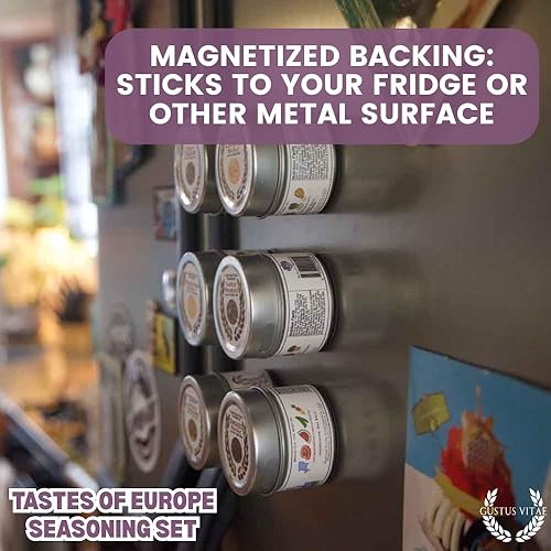 Miniatura 9 de European Seasonings Gourmet Gift Set – Tastes of Europe – Mezcla de especias artesanales – Paquete de seis – Sin OMG, totalmente natural, lote