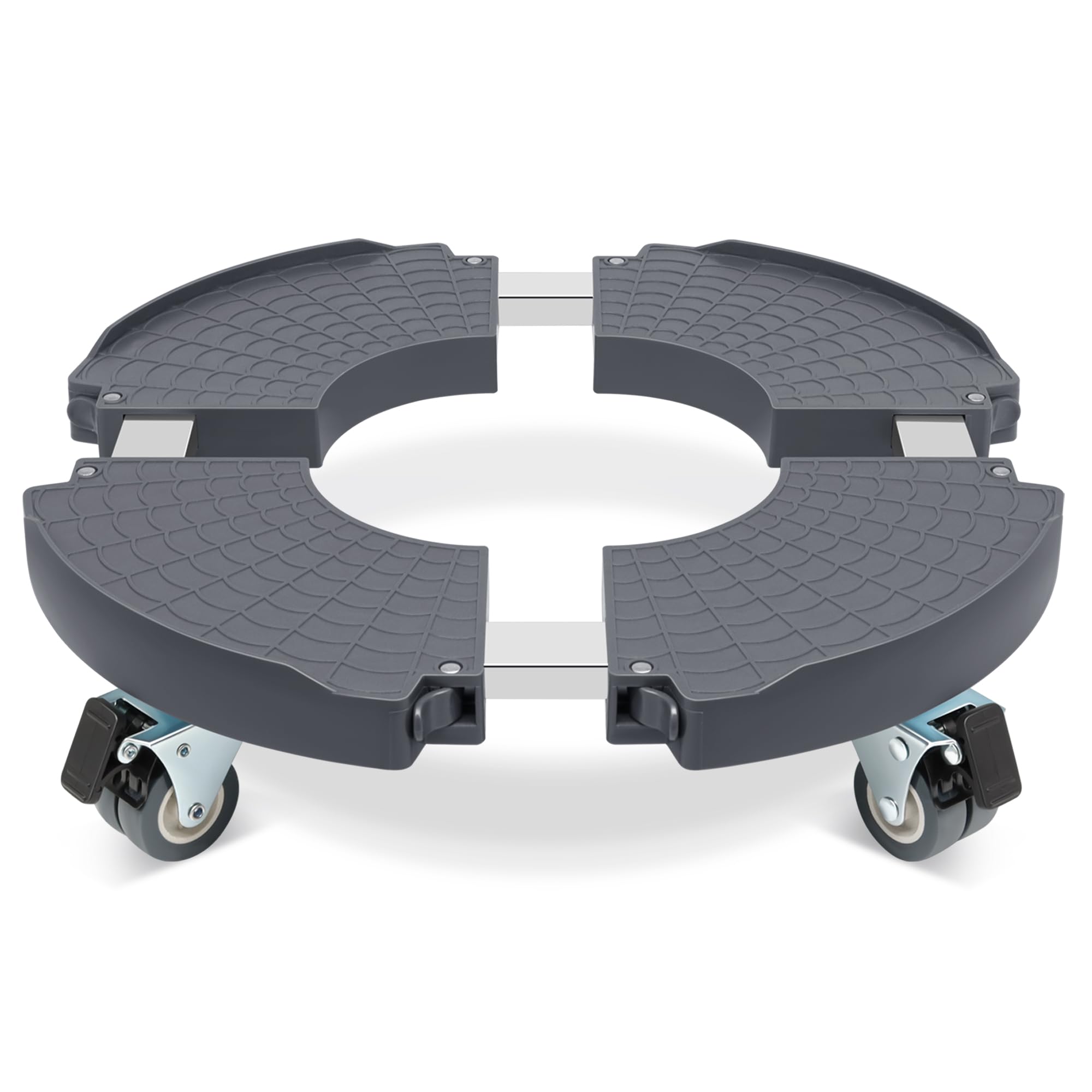 W B D WEIBIDA Round Dolly with Wheels Heavy Duty, Adjustable Pot Dolly 16-20 Inch, Large Plant Mover Indoor Outdoor, Muti Functional Rolling Dolly for Trash Can, Keg, Drum, Barrel