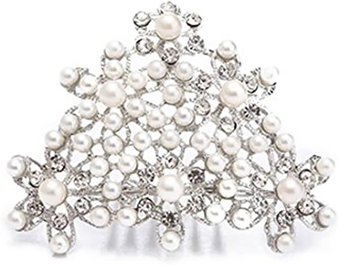 Utopiat Adult Pearl Tiara Hair Piece for Girls | Inspired by Breakfast at Tiffany's