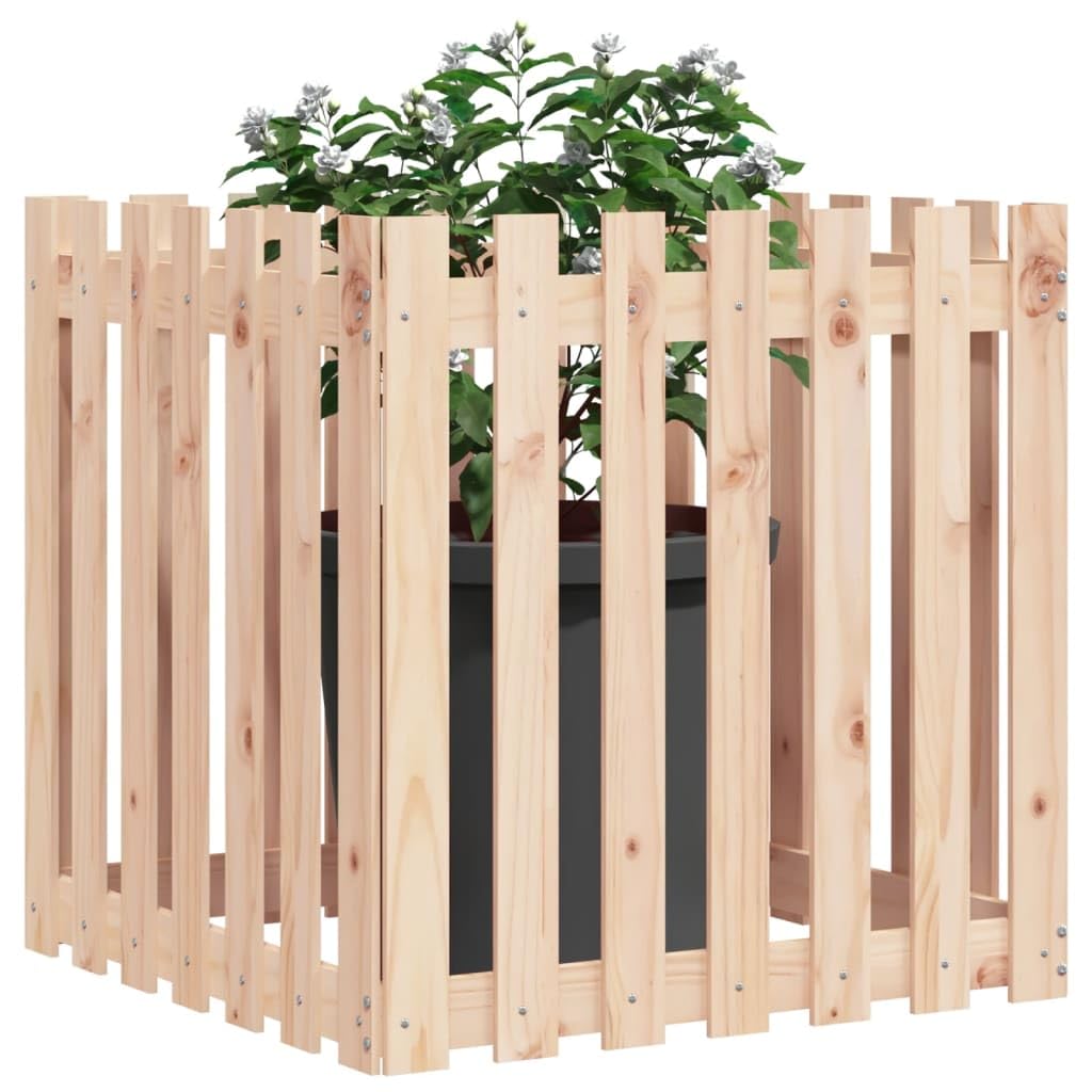 Vaso per piante in legno di pino massiccio, extra grande, con effetto rustico, per fiori, piante ed erbe aromatiche, in legno naturale, versatile come vaso