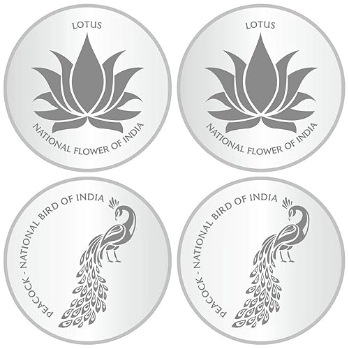 Sikkawala Pure 999 National symbol set of 4 in 25 Gm Round -100gm