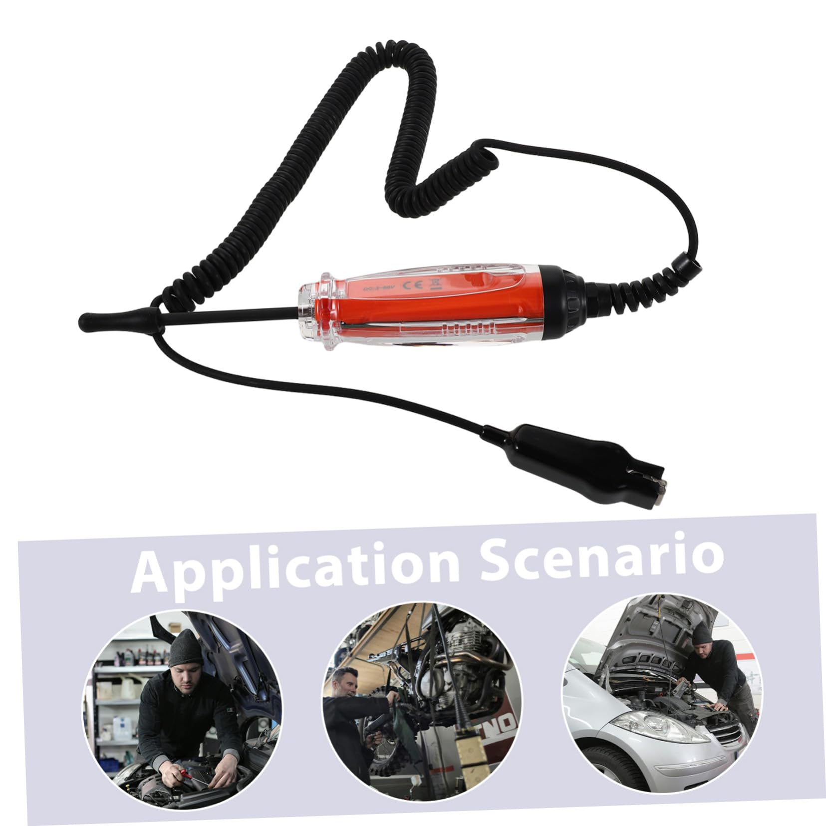 Medidor de Voltaje Digital para Automoción con Pantalla LCD Tester de Ligero y Portátil Detector de Fallos Eléctricos para Coche y Camión Sensor de Alta Sensibilidad para