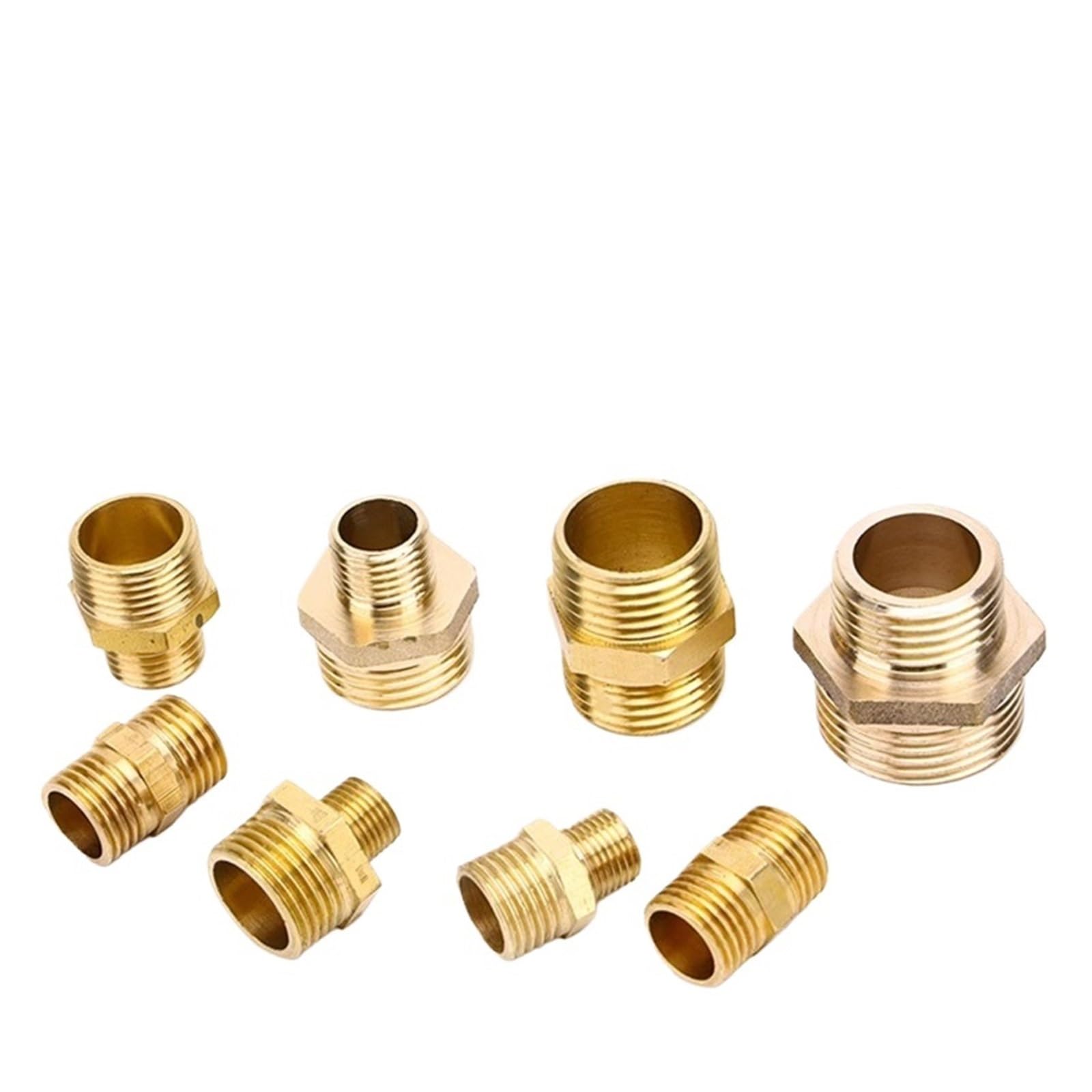 Raccordo a nipplo esagonale for tubo in ottone, adattatore for attacco rapido 1/8 1/4 3/8 1/2 3/4 1 boccola esagonale di riduzione(1l4 to 1l2,50 PCS)