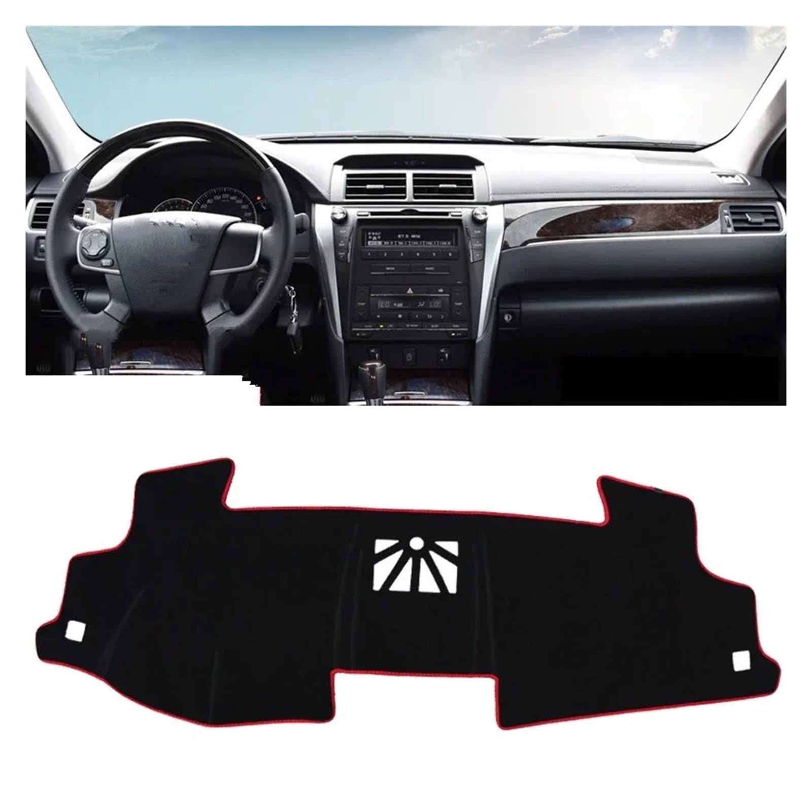 Alfombra coche para Camry cubierta salpicadero est&eacute;tica Red Side 2